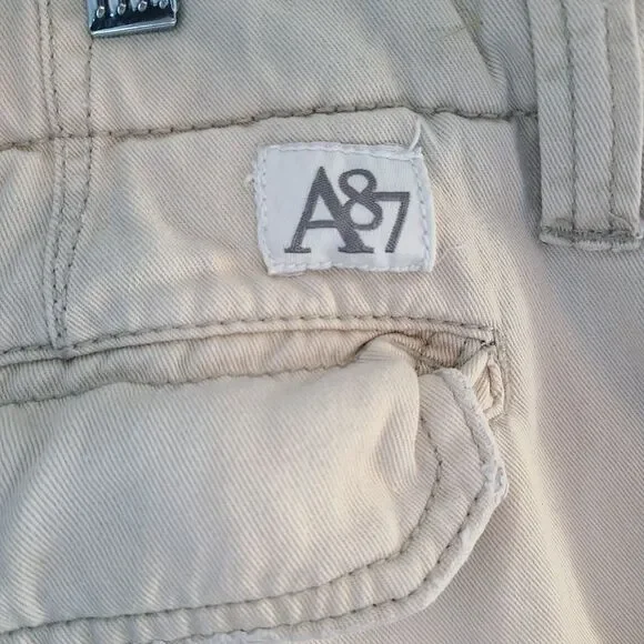 Aeropostale A87 Authentic Cargo Beige Shorts Mens 40 Retro Y2K Utility Gorpcore - Picture 9 of 9